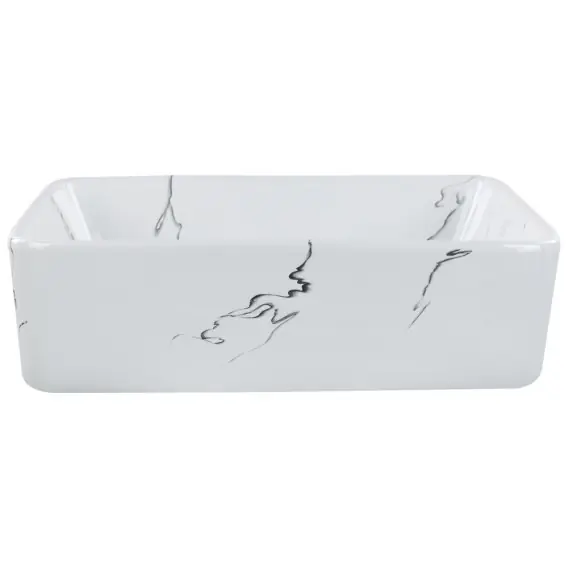 Wybór klientów Umywalka nablatowa ceramiczna efekt marmuru 49 x 38 cm... Lumarko